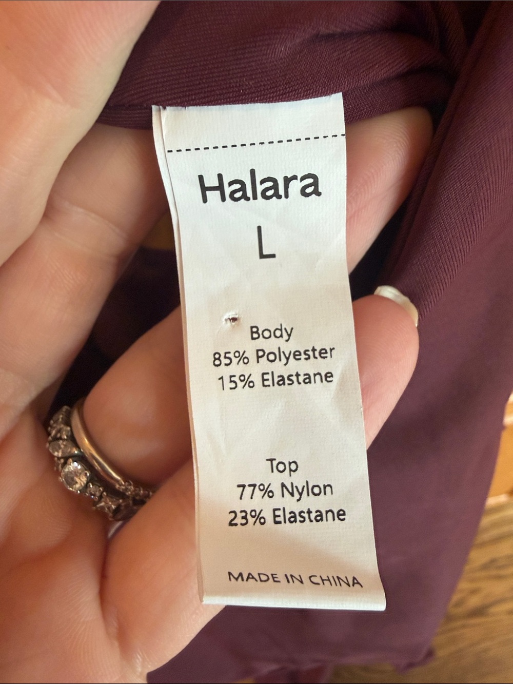 447 Halara Breezeful™ Backless Wide Leg Jumpsuit Amaranth Purple NWT Large 12/14 - Picture 4 of 7